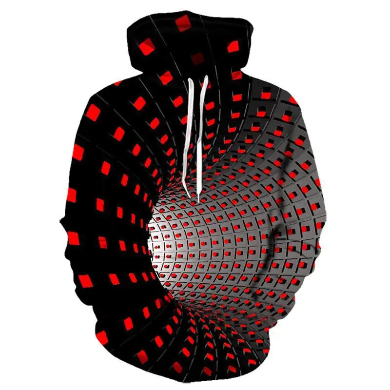 Pop Punk Hip Hop Dizzy Arts 3d Sweatshirt Women /Men Pullovers Hoodies Outerwear Loose Tops Psychedelic Vortex Clothing | Мужская одежда