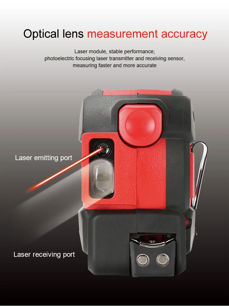 LM40T 2 in 1 Laser Ranging Tape Measure Buildings, Interior and Exterior Decoration Design Engineering Measurement rangefinder