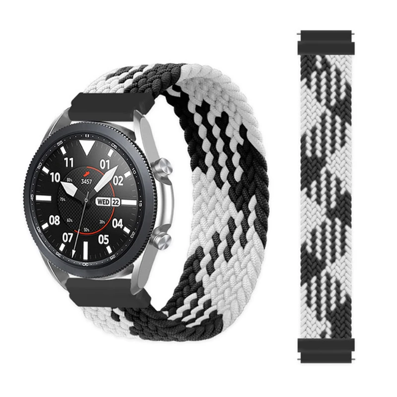 20mm 22mm Braided Solo Loop Band for Samsung Galaxy watch 3 46mm 42mm active 2 40mm 44mm Gear S3 bracelet Huawei GT2 Pro strap