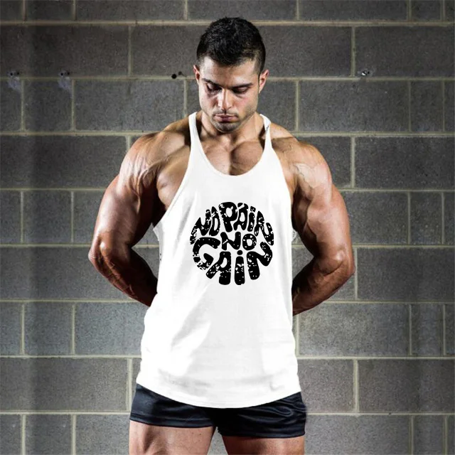 Лето 2021 мужская майка с тонкими лямками повседневный жилет для фитнеса спортзала