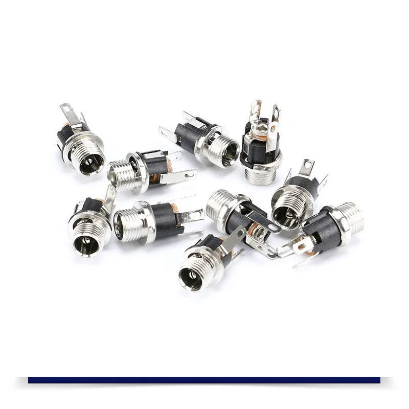 

50pcs -100 pcs Bulk sale DC-025M DC025 5.5mm-2.1 DC power supply socket with nut gasket