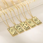 Чокер  цепочка на шею женская  Ожерель 2021 винтажное ожерелье с подвеской в виде карты Таро, мира, солнца, луны, звезды для женщин и мужчин, готический амулет, цепочка для гадания, ожерелье, ювелирные изделия, подарок