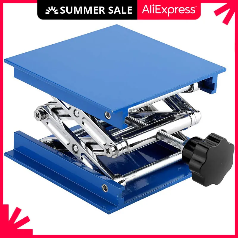 

4'x4' Aluminum Router Lift Table Woodworking Engraving Lab Lifting Stand Rack Lift Platform Woodworking Benches Lifter