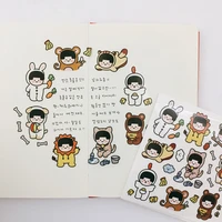 ins hot cute cartoon children stickers seal sticker color hand account diy decoration wall stickers korean campus stationery