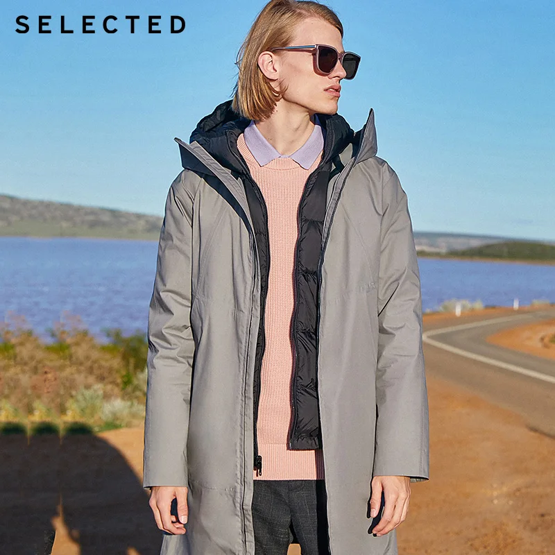 Мужская зимняя куртка на утином пуху с капюшоном | 419412596|Мужские парки|