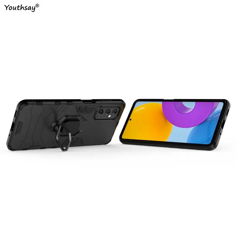 For Samsung Galaxy M52 Case for Samsung Galaxy M52 5G Cover Funda Finger Ring Protective Phone Bumper For Samsung Galaxy M52