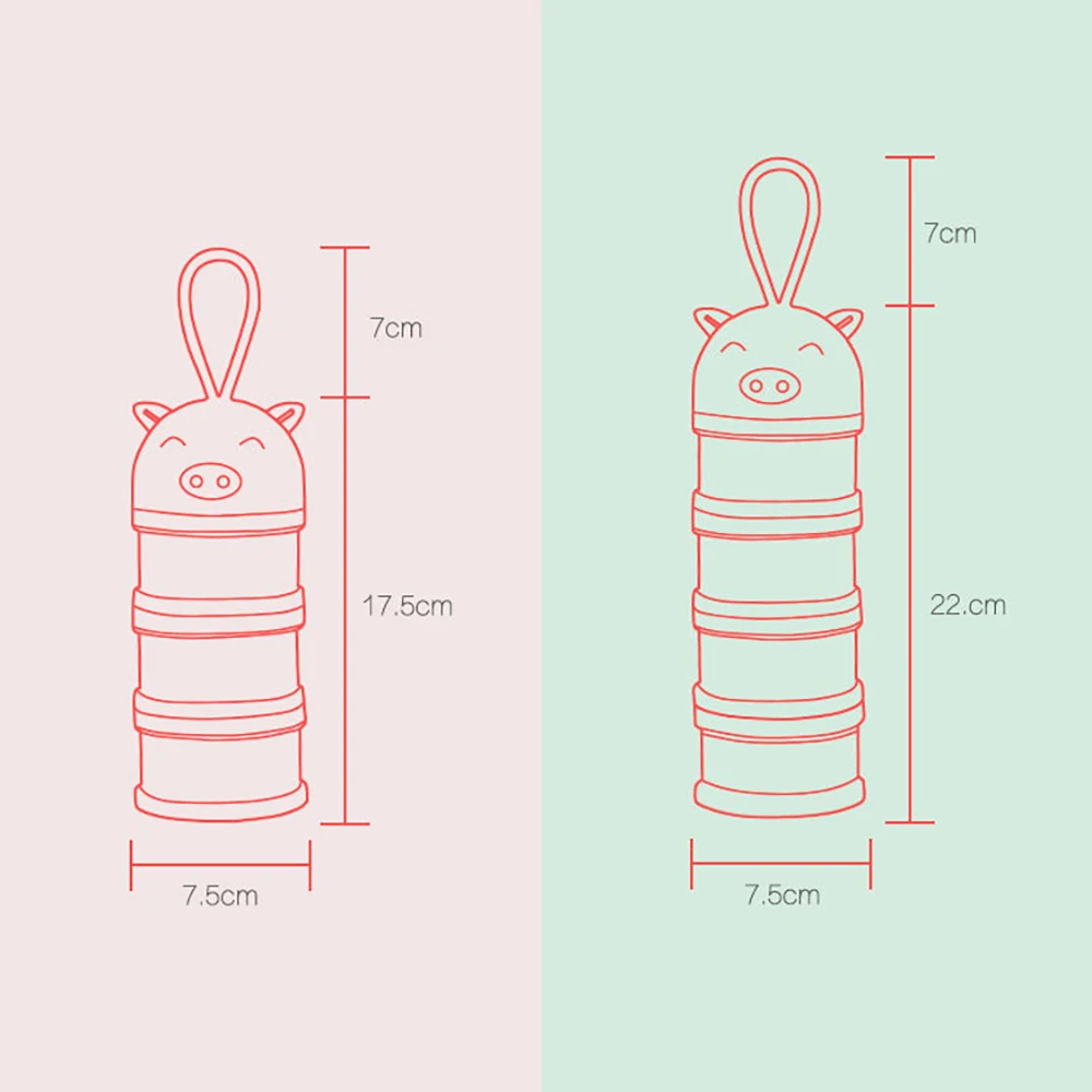 3/4 слойный полипропилен силикон хранение детских продуктов закуска сухое молоко