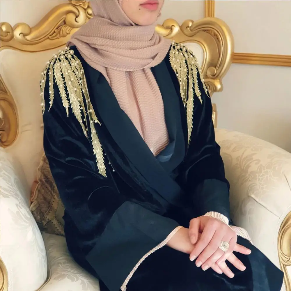 Мусульманское женское модное Макси платье размера плюс халат с вышивкой Абая