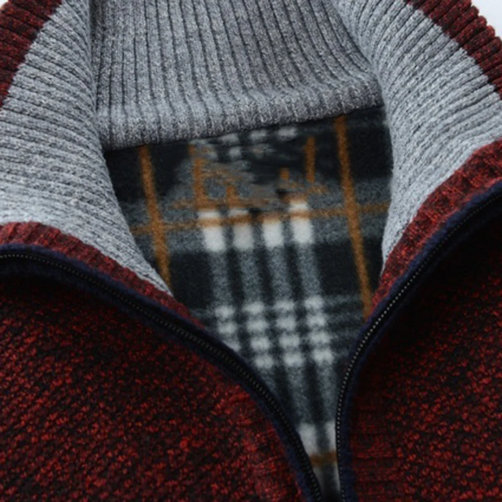 Шикарный мужской зимний с длинным рукавом Повседневный стоячий воротник толстый