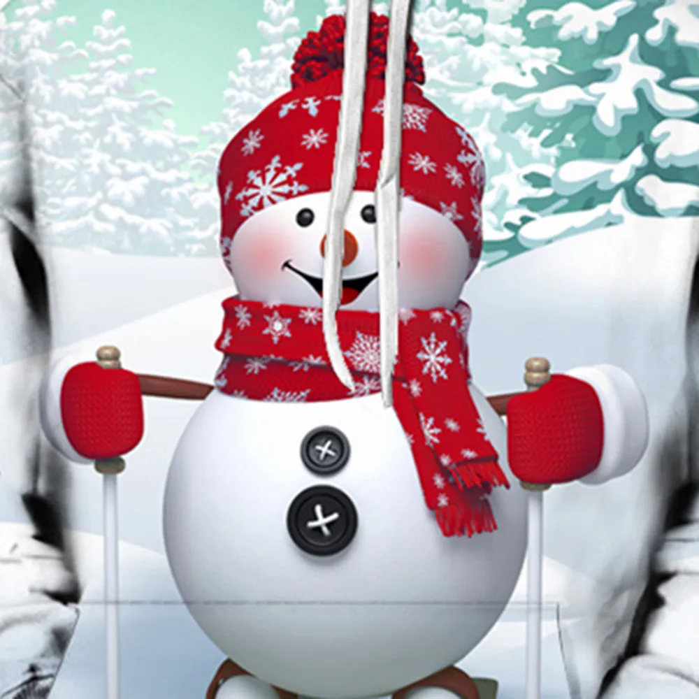 

Christmas Couple Women Men Hoodies Sweatshirt Pullover Tops Winter Snowman Printed Long Sleeve Casual Sweatshirts Sudadera Mujer