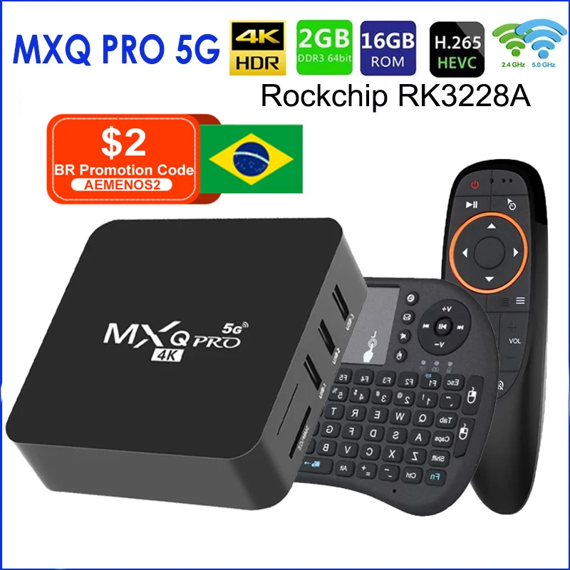

Для Android 10,0 блок для ТВ MXQ PRO 4K 5G Rockchip RK3228A Quad Core 2G 16G 4K HD 2,4G-5G Wifi Youtube Media Player Smart TV BOX