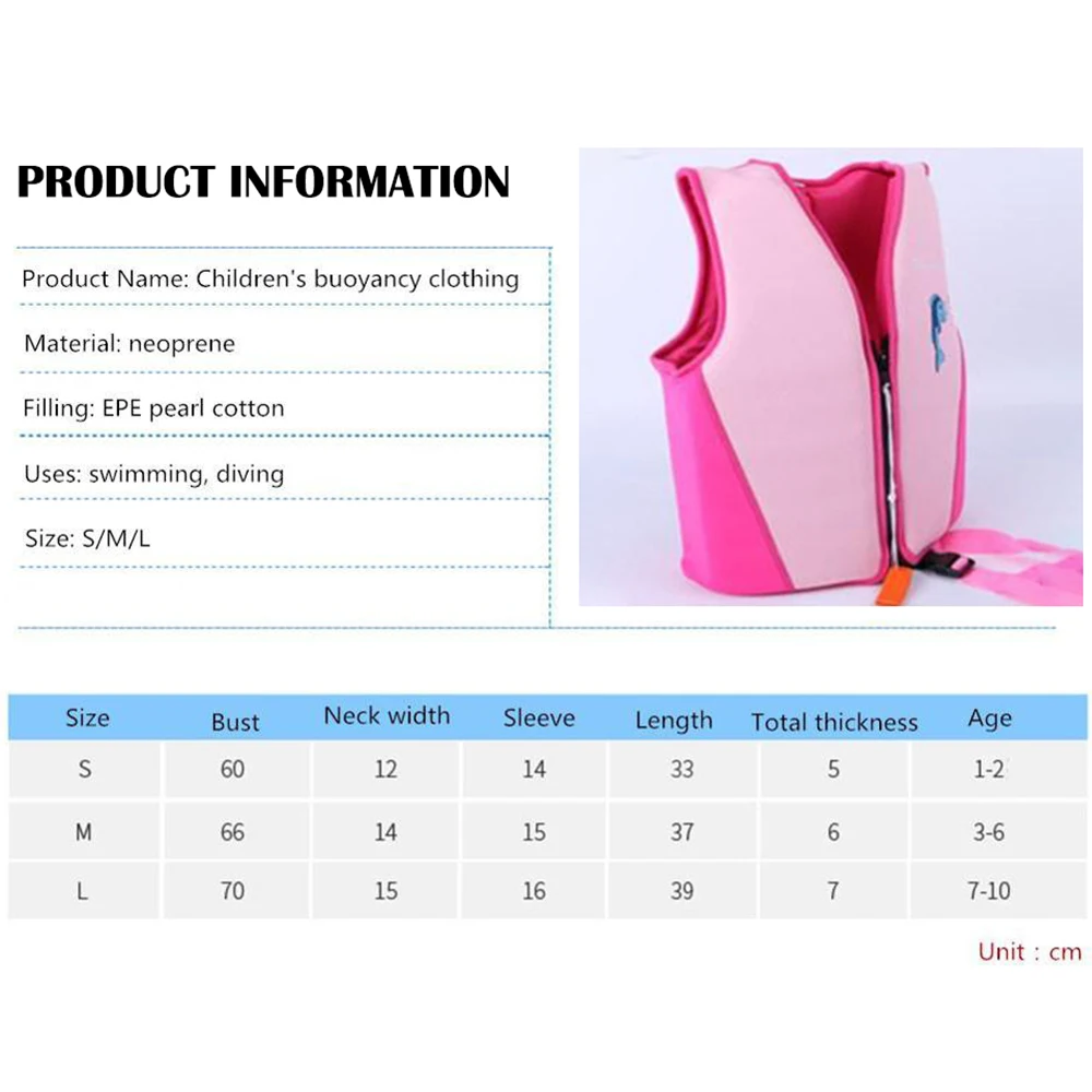 

Professional Kids Life Vest Buoyancy Floating Vest Inflatable Swimming Children Life Jacket Waistcoats Learning Swim Vest Foam