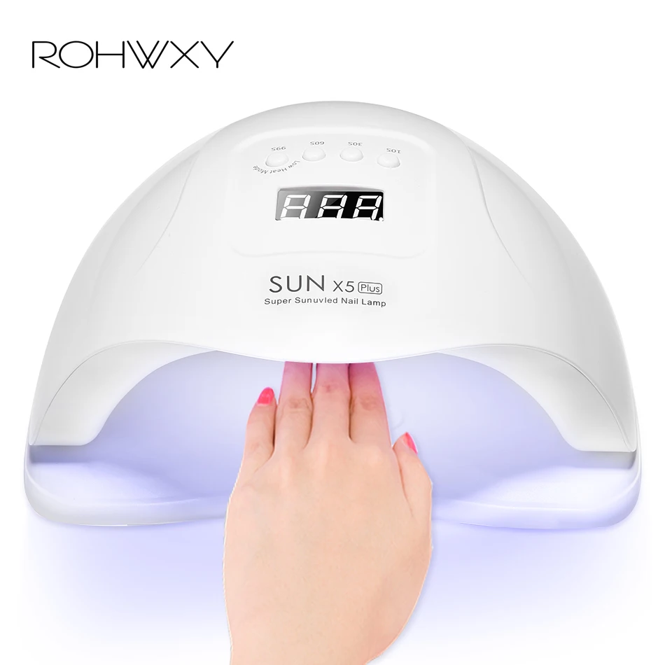 Сушилка для ногтей ROHWXY SUN X5 54 Вт/36 Вт УФ-светодиодная лампа ЖК-дисплея маникюра