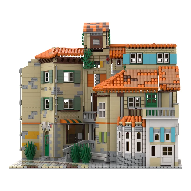 

Строительные блоки MOC Architecture в итальянском стиле, здание города, строительные блоки, игрушка, модульная модель, образовательный Подарок для ...