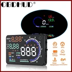 Проектор на лобовое стекло OBDHUD A8, Универсальная автомобильная система предупреждения о превышении скорости, obd2 ii euobd