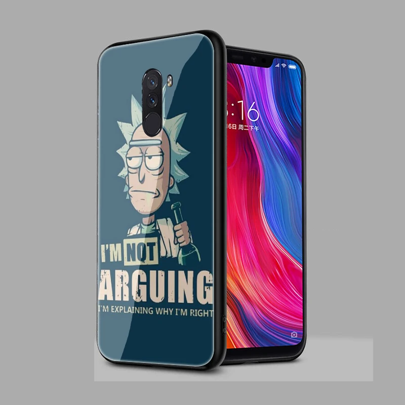 EWAU Рик и Морти чехол из закаленного стекла для телефона для Xiaomi 5X6X8 Lite 9 A1 A2 F1 Redmi 4X 6A Примечание 5 6 7 pro