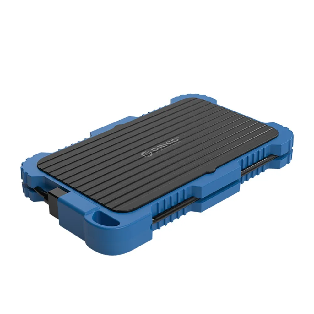 ORICO 2,5 дюймов USB3.0 HDD чехол для наружного водонепроницаемого ударопрочного пылезащитный тройной защиты с крюком жесткий диск коробка для HDD SSD