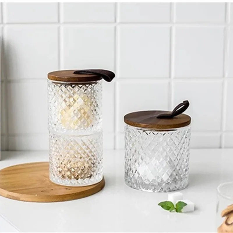 Cutelife Ins Оригинальный стеклянный Деревянный чехол для хранения акации корзина