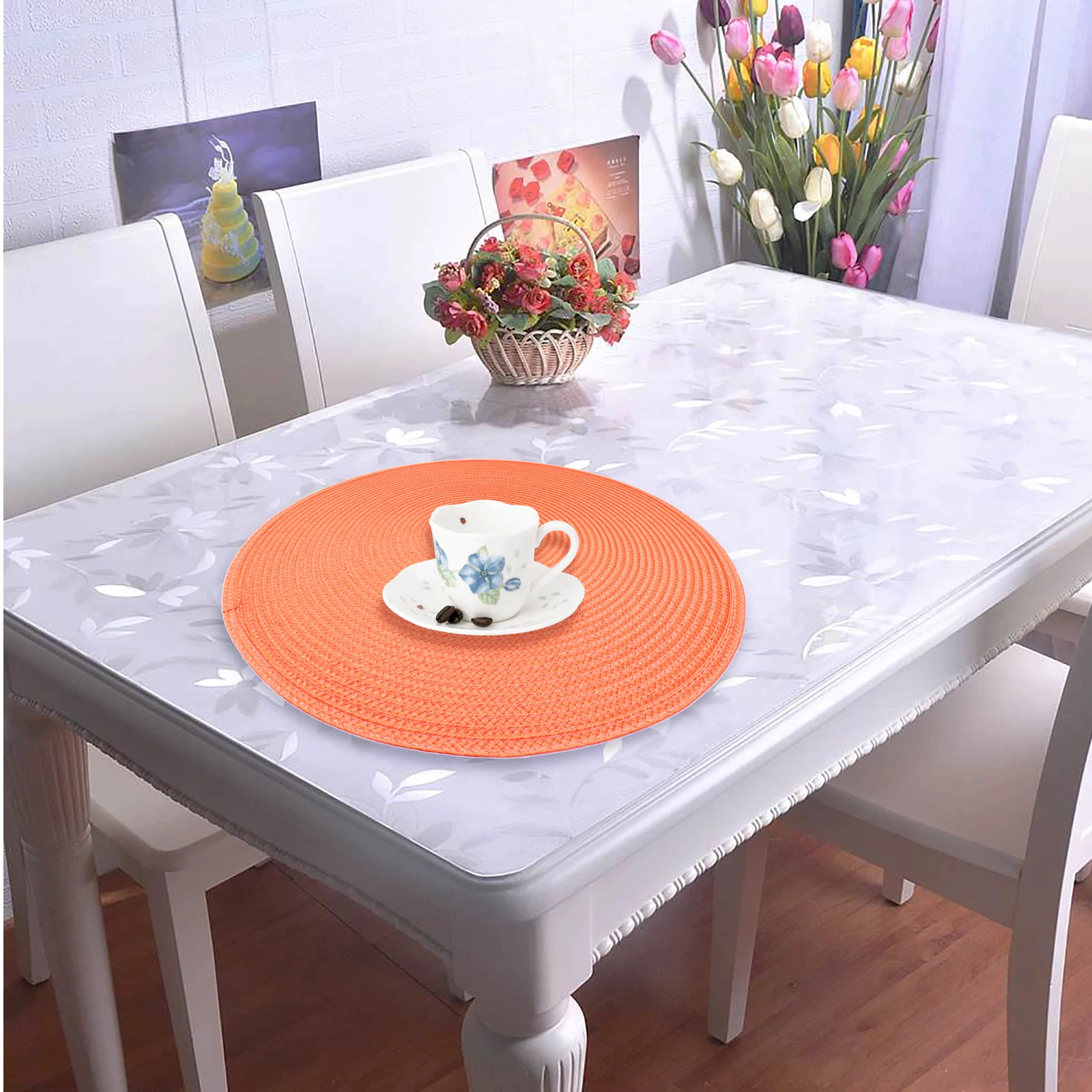 Домашний коврик изоляционный из рами для стола круглые подставки столовые