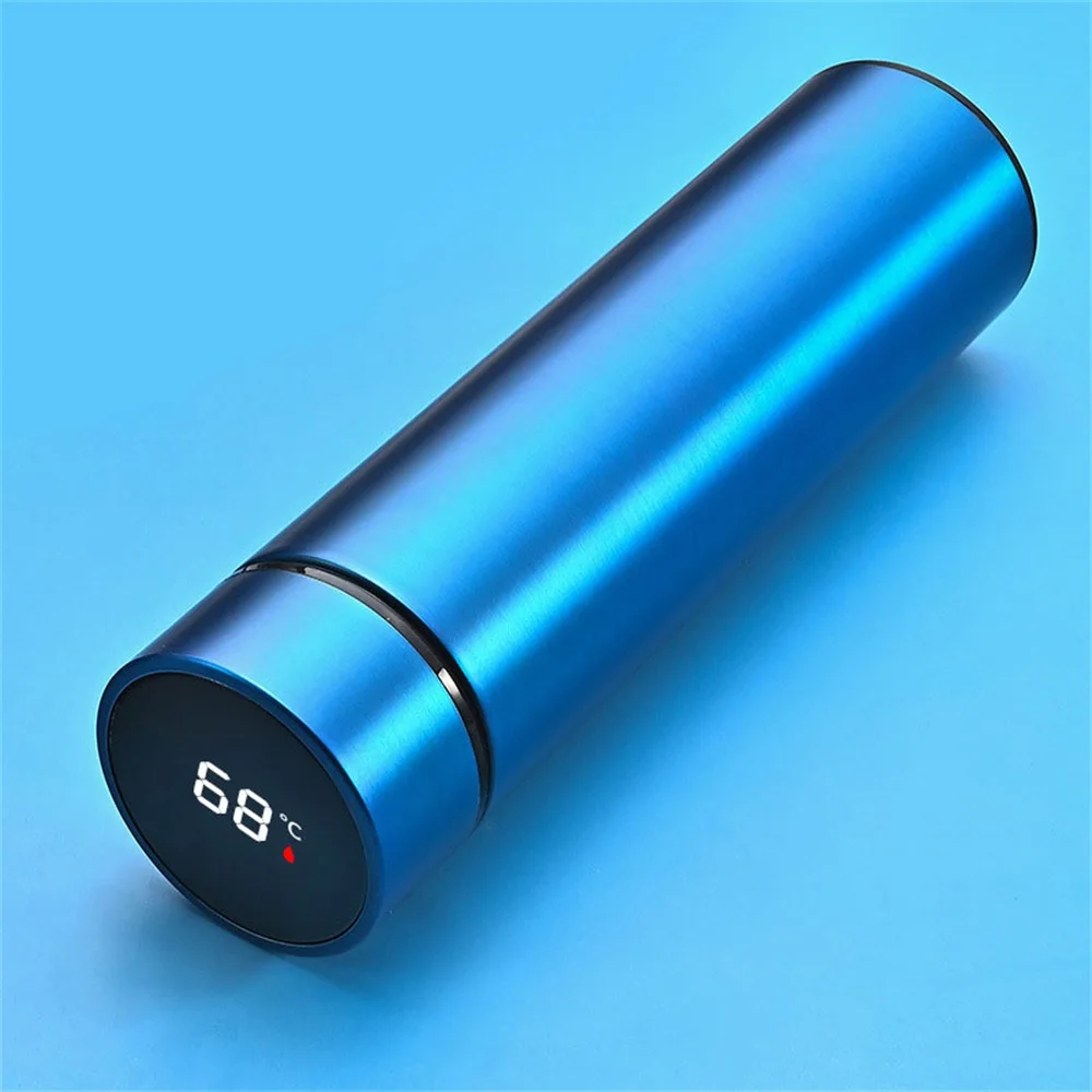 

500ml smart vacuum flask smart temperature measuring cup LED touch display temperature water cup creative business lettering LOG