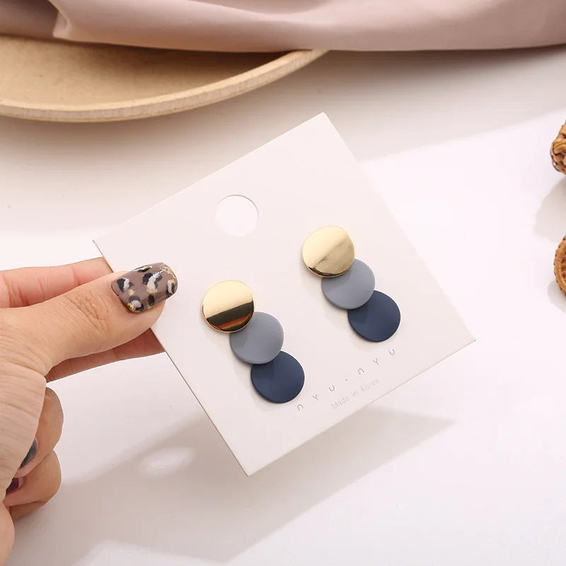 

2020 New Vintage Clip On Earrings For Women Statement Geometric Round Dangle Drop Earring 2020 Female Wedding Fashion Jewelry