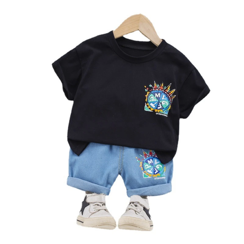 

Summer Children Cartoon Clothes Baby Boys Girls T-Shirt Shorts 2Pcs/Set Toddler Print Casual Costume Kids Fashion Sport Suits