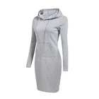 Женская Длинная толстовка с капюшоном, однотонная Повседневная Толстовка с длинным рукавом, пуловер, 2021