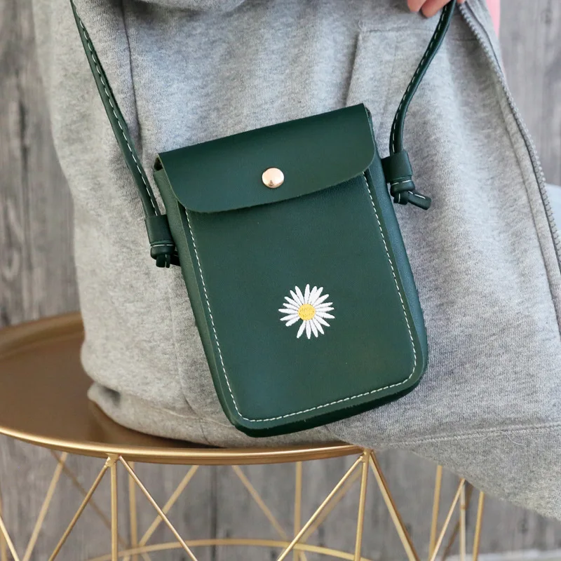 Маленькая Маргаритка искусственная кожа дневные сумки сумка для сотового