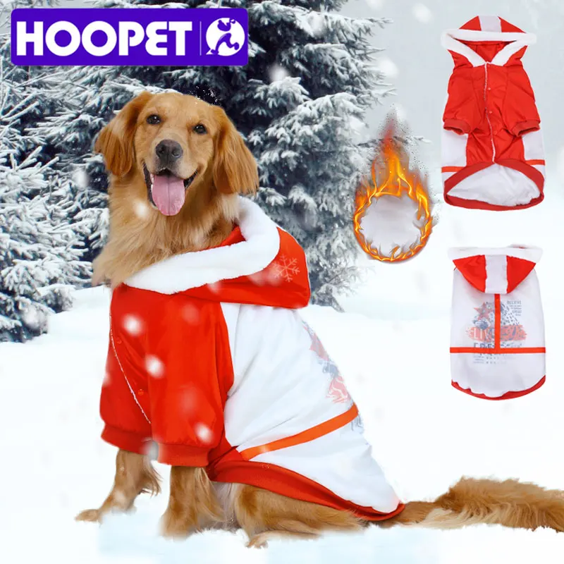 HOOPET пальто для домашних животных Одежда для собак зимняя одежда теплая одежда для собак Водонепроницаемая Рождественская куртка для больших собак