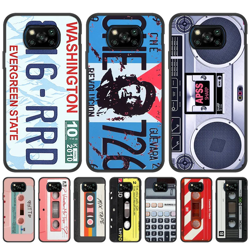 retro cassette tape phone case for xiaomi poco x3 pro case funda on xiaomi pocox3 nfc m4 f3 gt m3 f2 pro pocophone f1 soft cover free global shipping