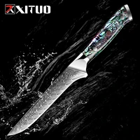 xituo 6 boning fish knife 67 layers damascus steel lasting sharp boning knife abalone shell handle ham knife fille sushi knives