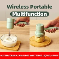 wireless 3speed power doug mini electric food blender portable handheld egg beater automatic cream food cake baking dough mixer