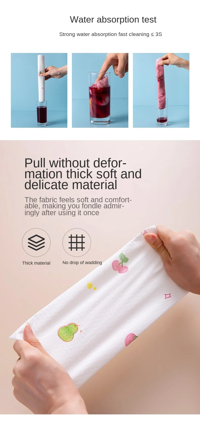 

Lazy Rag Wet and Dry Household Cleaning Kitchen Thickened Disposable Dishcloth