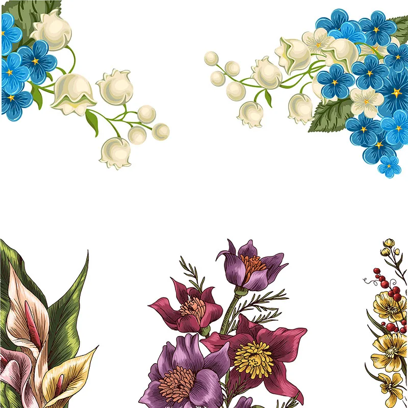 

Three Ratels QCF35 Exquisite corner bouquet wall cabinet kitchen door corner anti dirt mildew anti friction corner sticker