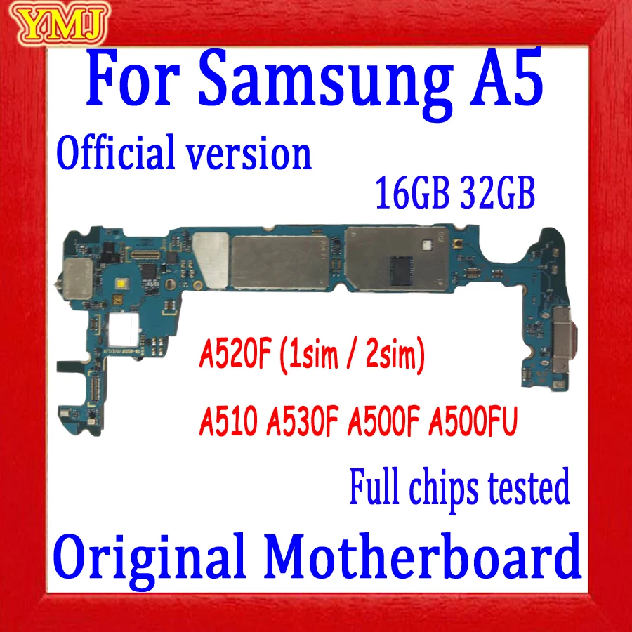 Полные чипы 100% протестированы для Samsung A5 A520F A530F A510F A500FU материнская плата
