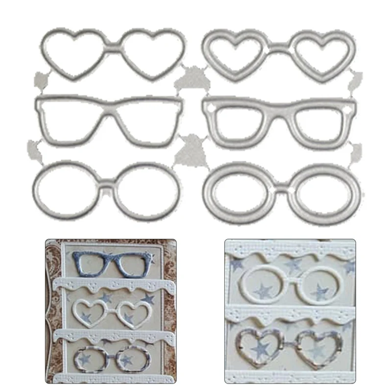Металлические штампы 6 шт. милые Солнцезащитные очки для девочек и мальчиков