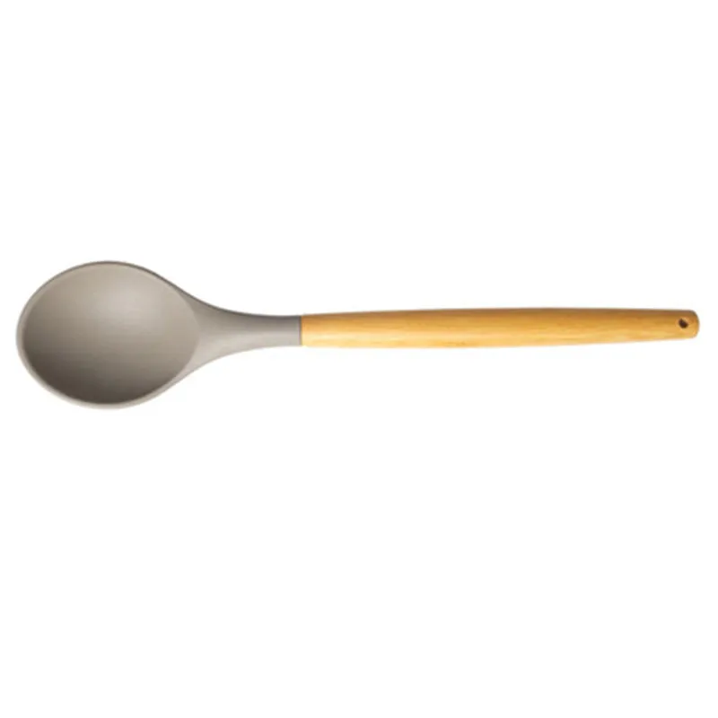 Кухонная утварь деревянная силиконовая кухонная антипригарная ложка ковш