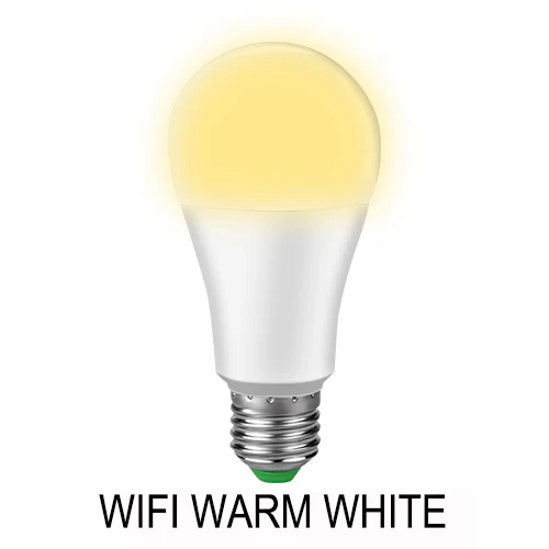 WIFI Blub Warm White E27 Светодиодный светильник смарт-лампочка WIFI RGB 15 Вт Bluetooth приложение управление умная лампа светильник с регулируемой яркостью кухня под шкаф Домашний Светильник ing - Цвет: WIFI Blub Warm White