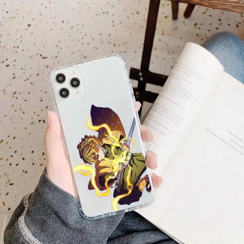 

Japan Demon Slayer Phone Case Transparent for iPhone 11 12 mini pro XS MAX 8 7 6 6S Plus X 5S SE 2020 XR