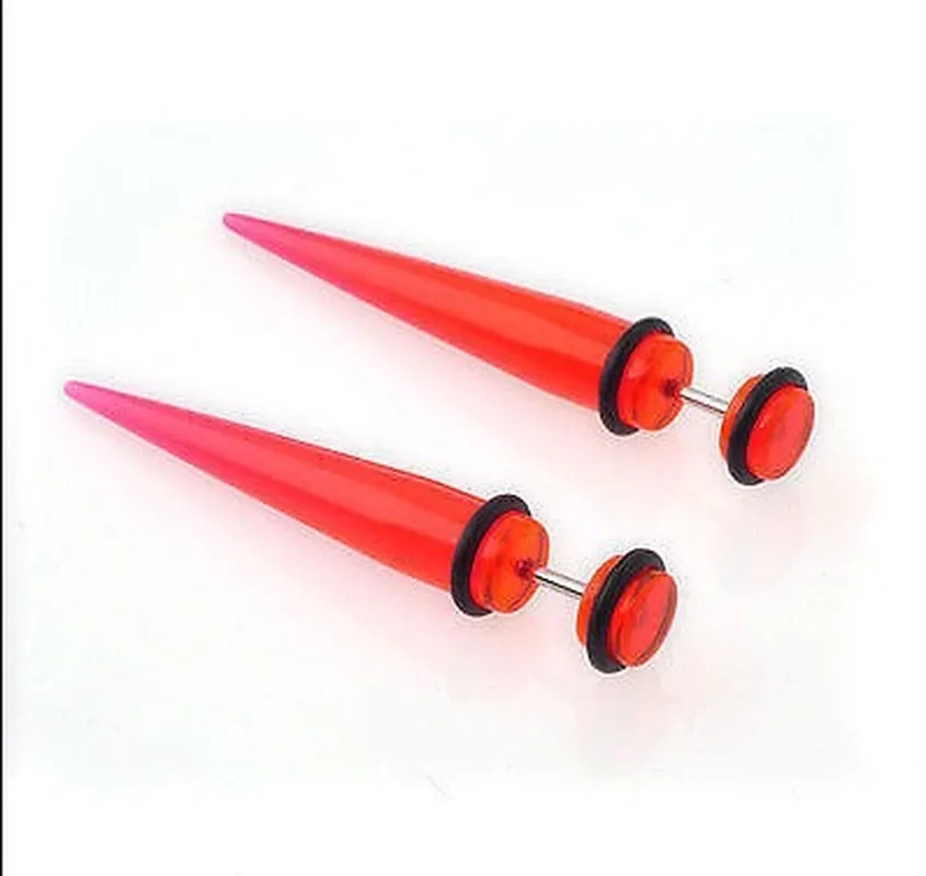 

1Pair Acrylic Fake Spiral Ear Piercings Stretcher Expanders Gauge Tunnel And Plugs Earlobe Earring Piercing Body Jewelry
