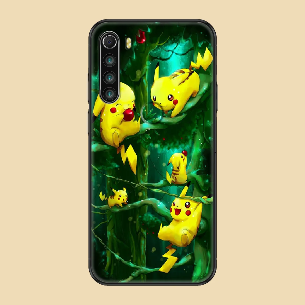 

Cute Bi ka chu Phone case For Xiaomi Redmi Note 7 7A 8 8T 9 9A 9S 10 K30 Pro Ultra black luxury prime trend cell cover 3D shell