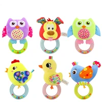 baby rattle toys cute plush baby cartoon bed toys soft hand bells musical toys newborn baby educational toy new styles