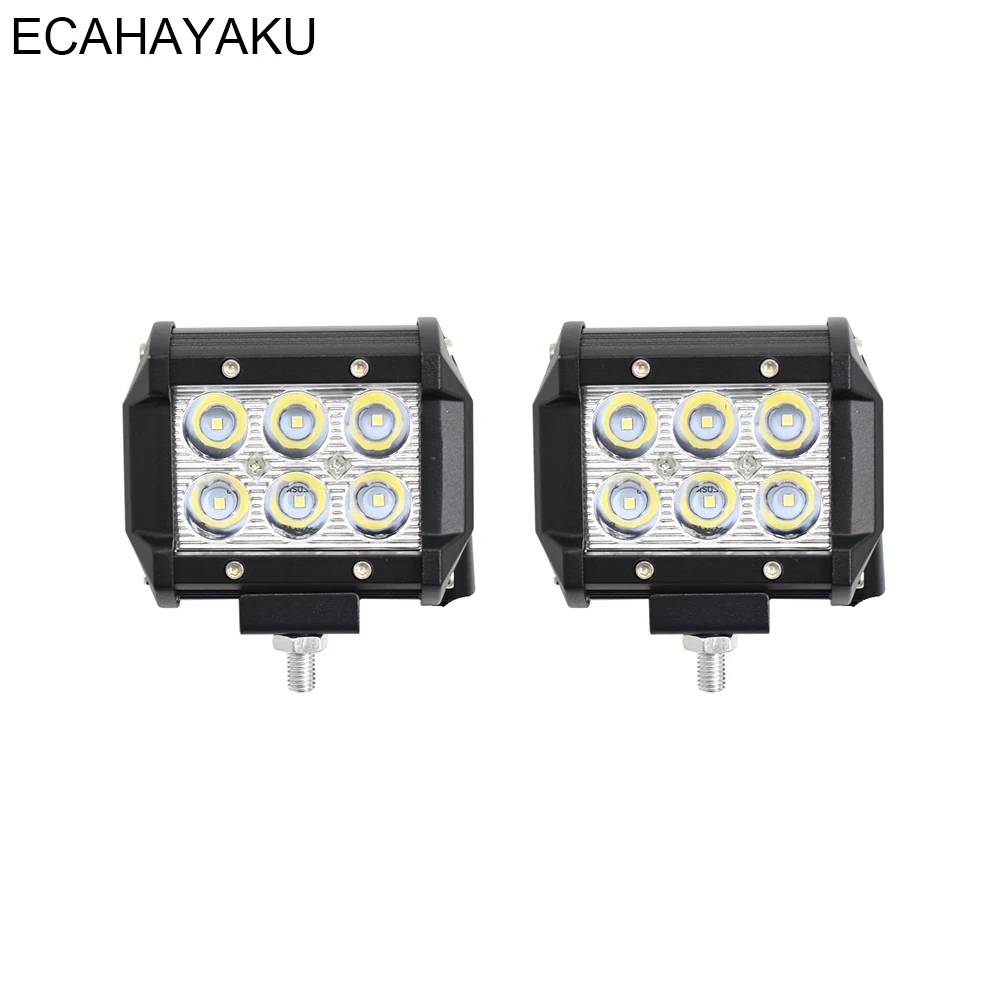 ECAHAYAKU 4-дюймовый светодиодный светильник 18 Вт 6000 К 12 В 24 точечный для