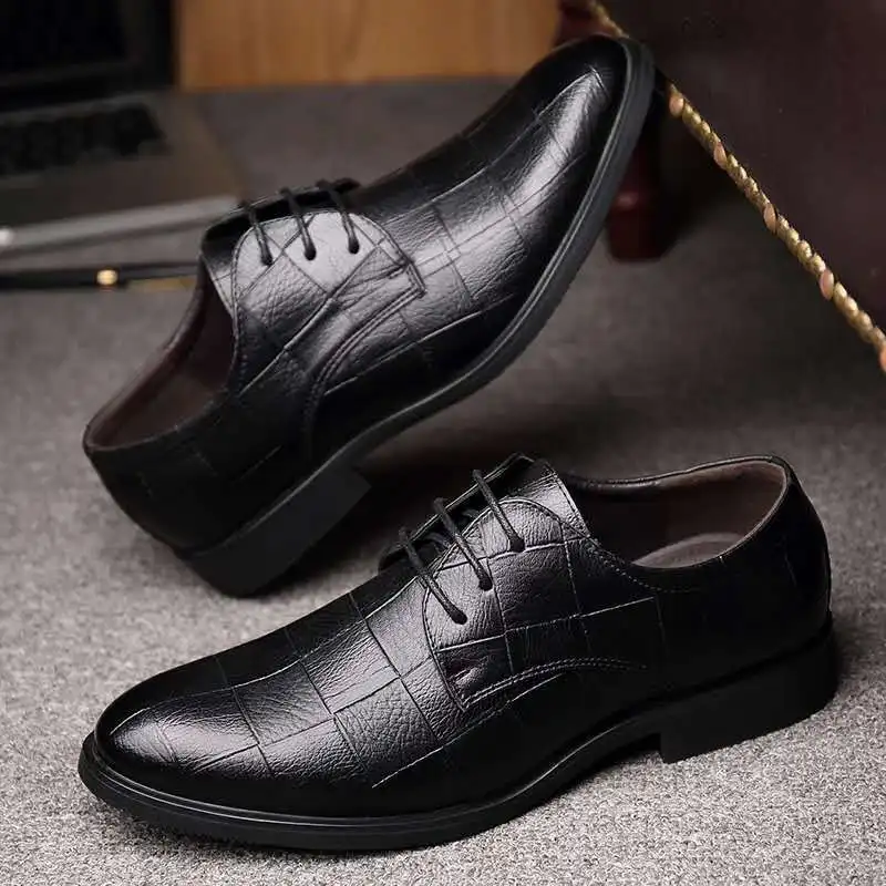 

Mazefeng Brand 2021 Oxford Mens Dress Shoes Formal Business Lace-up Full Grain Leather Minimalist Shoes for Men Plus Size 38-48