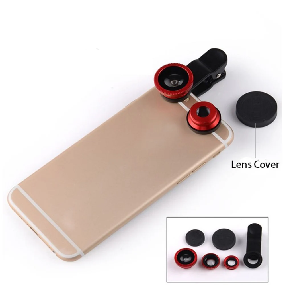 

Universal Phone lens Fisheye Wide Angle Zoom lens fish eye macro lens Camera Kits with Clip lens on the phone