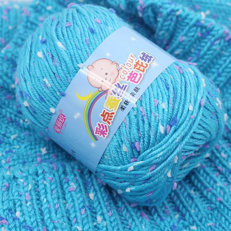 

High Quality 50g/ball Baby Cotton Cashmere Yarn For Hand Knitting Crochet Worsted Wool Thread Colorful Eco-dyed Needlework