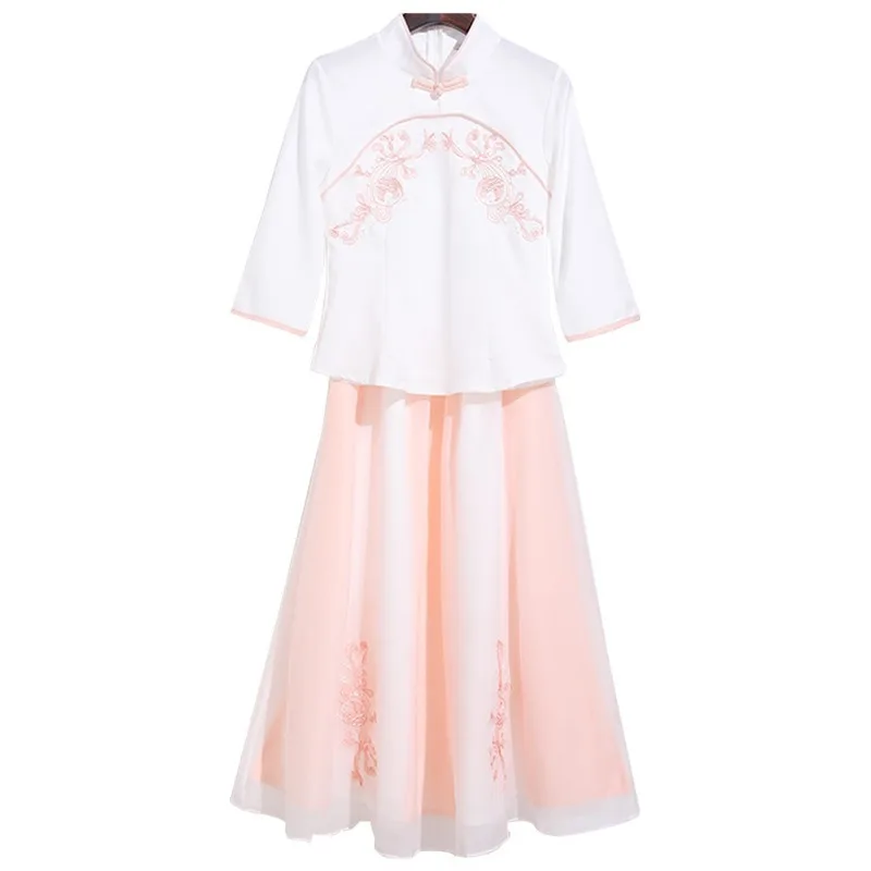 

Creative Hanfu adult Chinese style embroidery women's classical temperament fairy costume costume original Hanfu suit