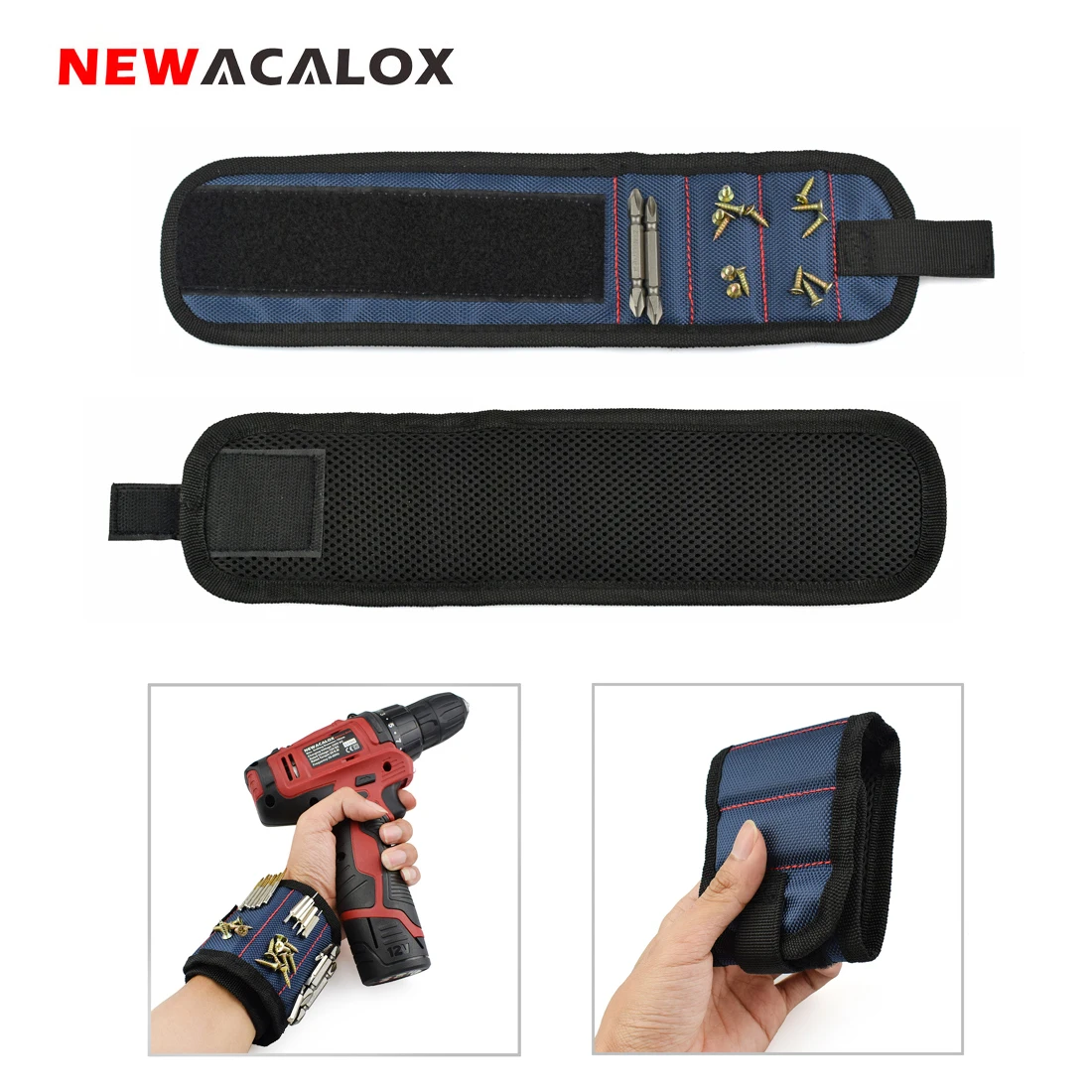 Магнитный ремешок NEWACALOX из ткани Оксфорд Портативная сумка для инструментов