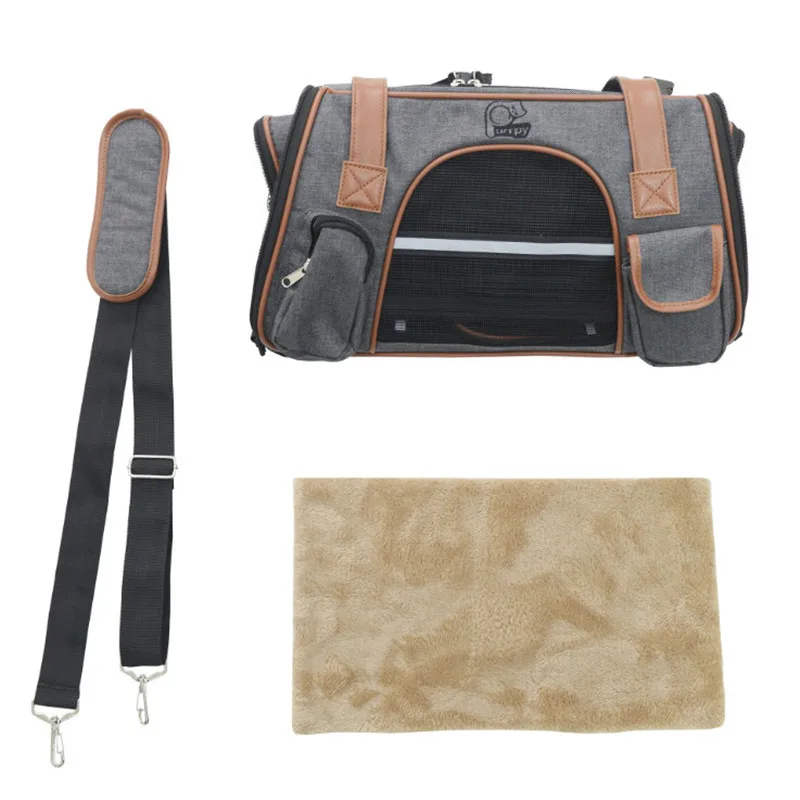 

Dog Carrier Travel Car Seat Pet Carriers Portable Backpack Breathable Cat Cage Breathable Small Dog Travel Bag Airplane Approved