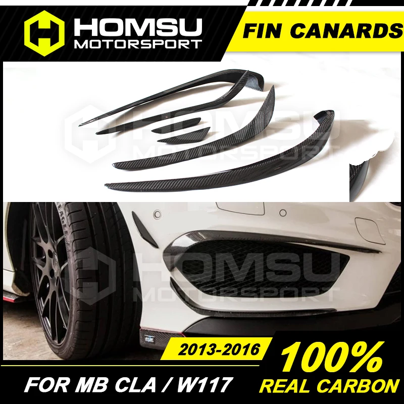 Карбоновые плавники для переднего бампера CLA180 CLA200 CLA220 CLA260 Fin Canards Merce-des Ben-z CLA Class W117